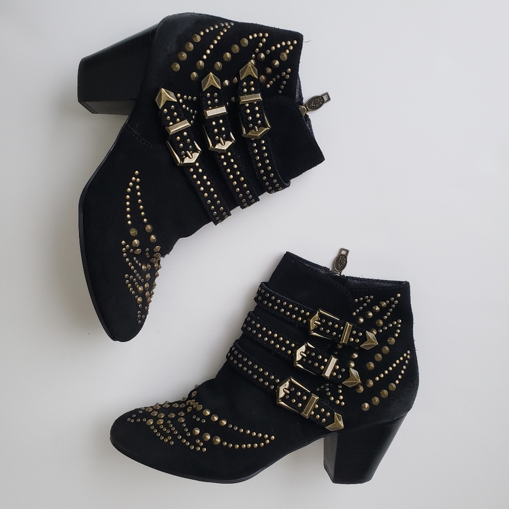 Ash Joyce Suede Studded Motif Booties Size 7 - Picture 7 of 12